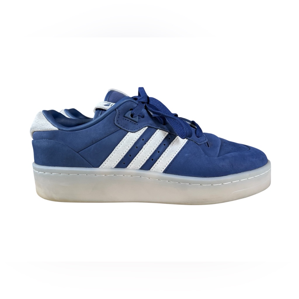 Adidas Rivalry Low Lux Shoes Dark Blue Ivory Suede Leather Men’s Basketball Shoe